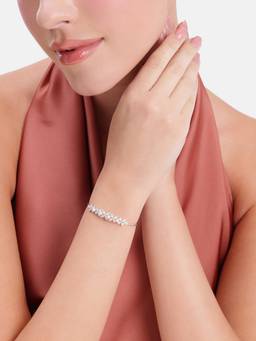 MINOUS - 925 Silver Flora Pearl Grace Cuff