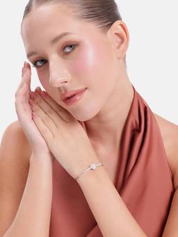 MINOUS - 925 Silver Heart-Motif Open Cuff