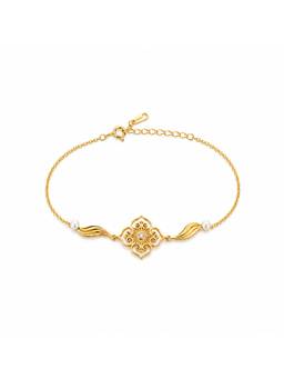 MINOUS - 925 Silver Delicate Vintage Flower Bracelet