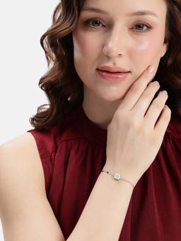 MINOUS - 925 Silver Solitaire Sparkle Mangalsutra Bracelet