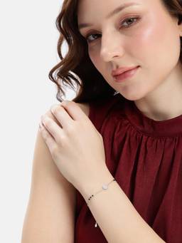 MINOUS - 925 Silver Round Mangalsutra Bracelet