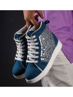 RETTROSE - Blue Aarsi Banjara High-Ankle Sneakers