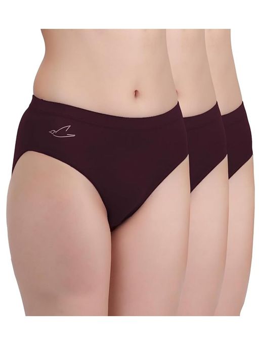 FREECULTR Womens Micro Modal Mid Rise Hipster with Medium Rear Coverage (Pack of 3)
