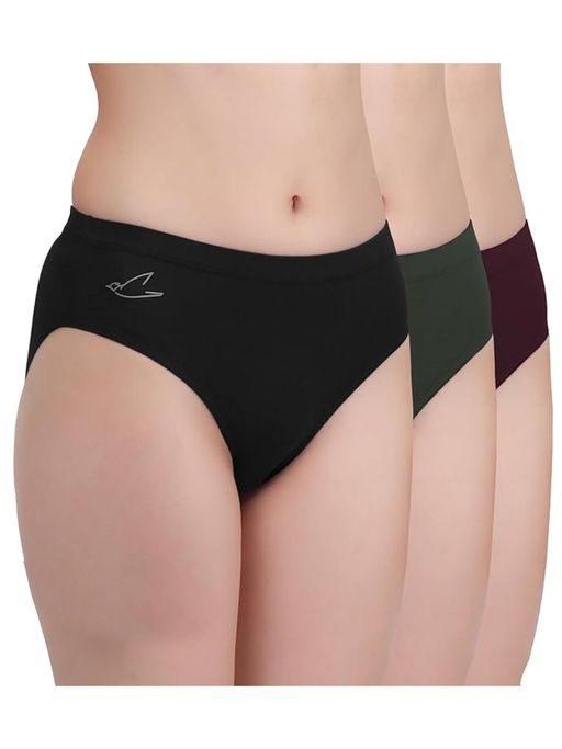 FREECULTR Womens Micro Modal Mid Rise Hipster with Medium Rear Coverage (Pack of 3)
