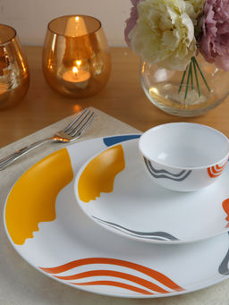 HomeTown - Fiesta Milan Faces Opalware Dinner (Set of 19)