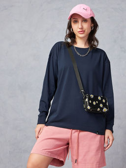 Bewakoof - Women's Blue Oversized T-shirt
