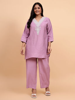 Bani Women - Plus Size Embroidered Co-Ord (Set of 2)