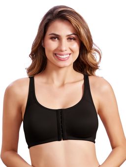 MAROON - Black Women Cotton Full Coverage Non-Wired Non-Padded Bra