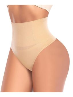 BRACHY - Women Tummy Control Thong Panties Shapewear for Seamless Shaping Body Underwear - Beige