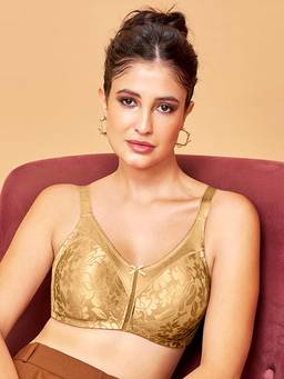 MAROON - Gold Collection Seamless Non-Padded Non-wired Full Coverage Women Minimizer Bra