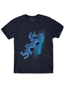 THREADCURRY - Fast Escape Boys Graphic Printed T-Shirt - Navy