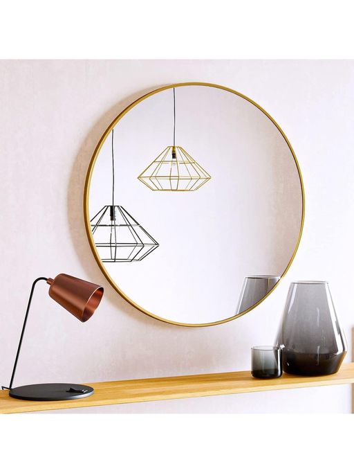The Artment Orbit Minimal High Definition Round Mirror Gold