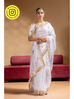 Baise Gaba - Mridula Pre Draped Saree With Stitched Blouse with Stitched
