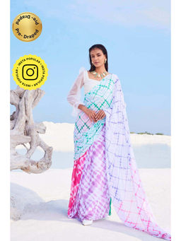 MONK & MEI - Multi-Colour Celestia Pre Stitched Saree with Stitched Blouse