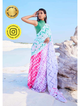 MONK & MEI - Multi-Colour Celestia Pre Stitched Saree with Stitched Blouse