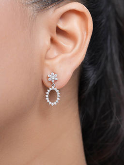 Zavya - Tiny Treasures Rhodium Plated 925 Sterling Silver Earrings