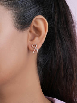 Zavya - Forever Entwined Rose Gold Plated 925 Sterling Silver Earrings