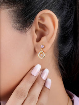 Zavya - Star Leaf Gold Plated 925 Sterling Silver Earrings