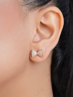 Zavya - Secret Sparkle Rose Gold Plated 925 Sterling Silver Earrings