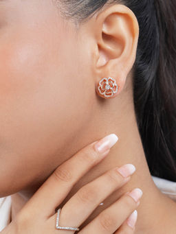 Zavya - Ethereal Beauty Rose Gold Plated 925 Sterling Silver Earrings