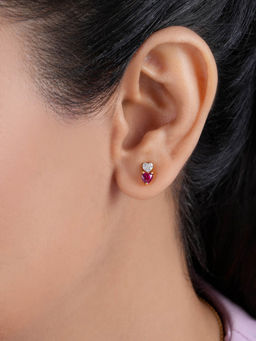 Zavya - Heart Gold Plated 925 Sterling Silver Earrings