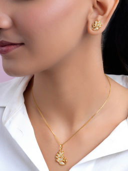 Zavya - Peacock Gold Plated 925 Sterling Silver Jewellery Set