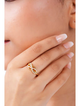 Zavya - Forever Intertwined Gold Plated 925 Sterling Silver Ring