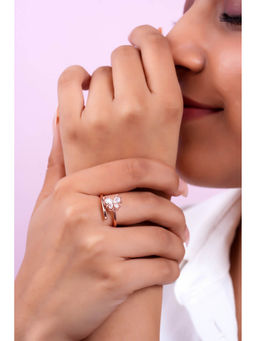 Zavya - Luxurious Butterfly Rose Gold Plated 925 Sterling Silver Ring