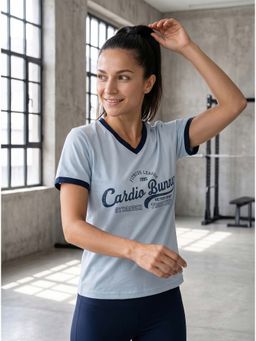 Cardio Bunny - Women's Regular Fit Varsity T-Shirt