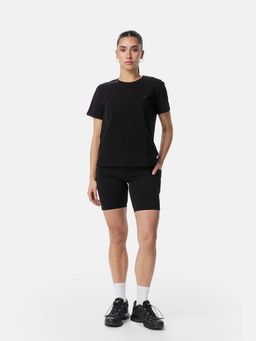 Cardio Bunny - Everyday Black Cotton T-Shirt