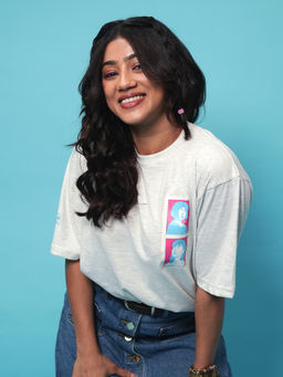 A47 - Andaz Apna Apna The Raveena Karishma White Oversized T-Shirt