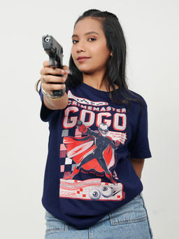A47 - Andaz Apna Apna Crime Master Gogo Blue Regular T-Shirt