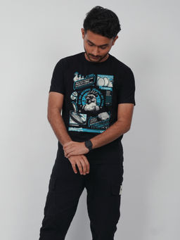 A47 - Andaz Apna Apna Bread Ka Baadshah Regular Black T-Shirt