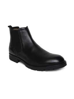 MASABIH - Ankle Length Genuine Leather Men Black Chelsea Boots