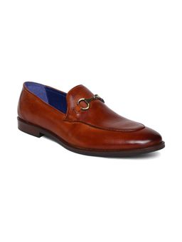 MASABIH - Genuine Milled Leather Tan Slip On Loafer Shoes for Men