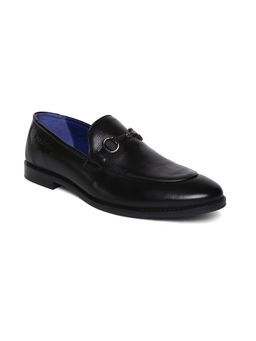 MASABIH - Genuine Milled Leather Black Slip On Loafer Shoes for Men
