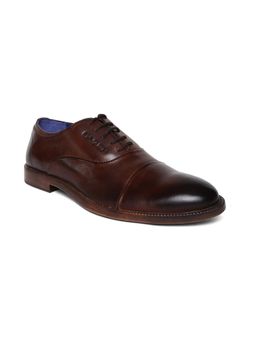 MASABIH - Genuine Leather Brown Casual Oxford Shoes for Men