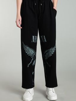XTREMEX - Pure Cotton Dark Angel Women Loose Fit Printed Trackpant