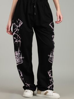 XTREMEX - Pure Cotton Divinity Women Loose Fit Printed Trackpant