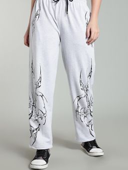 XTREMEX - Pure Cotton Ripper Women Loose Fit Printed Trackpant