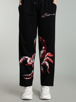 XTREMEX - Pure Cotton Scorpion Women Loose Fit Printed Trackpant