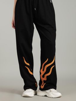XTREMEX - Pure Cotton Saint Club Women Loose Fit Printed Trackpant