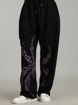 XTREMEX - Pure Cotton Webstar Women Loose Fit Printed Trackpant