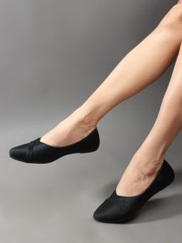VYSTIQ - Black Elegant Embellished Ballerinas for Women