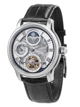 Earnshaw - Longitude Shadow Automatic Skeleton MoonPhase White Round Dial Mens Watch - ES-8063-01