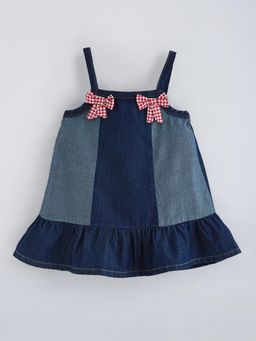 Hopscotch - Blue Colorblock Square Neck Top