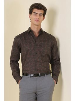 Allen Solly - Men Black Printed Full Sleeves Formal Shirt