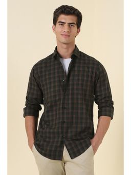 Allen Solly - Men Green Regular Fit Check Full Sleeves Casual Shirt