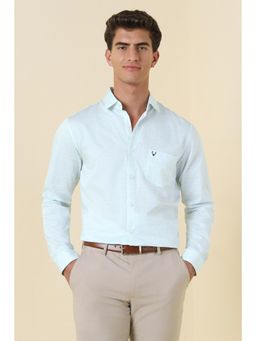 Allen Solly - Men Light Blue Printed Full Sleeves Formal Shirt