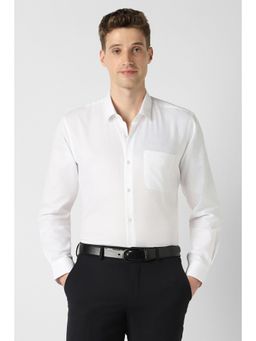 Peter England - Men White Full Sleeves Formal Shirt